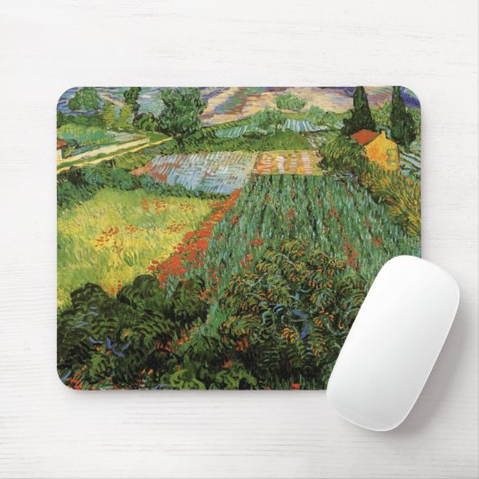 Feld mit Pflücken von Vincent van Gogh Mousepad (Mit Mouse)