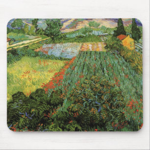Feld mit Pflücken von Vincent van Gogh Mousepad