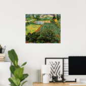 Feld mit Pflücken von Vincent van Gogh Poster (Heimbüro)