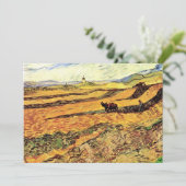 Feld mit Plowman und Mill von Vincent van Gogh (Stehend Vorderseite)