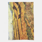 Feld mit Plowman und Mill von Vincent van Gogh Geschirrtuch (Vertikal)