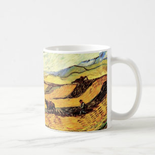Feld mit Plowman und Mill von Vincent van Gogh Kaffeetasse