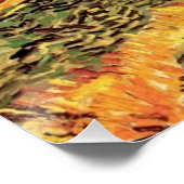 Feld mit Plowman und Mill von Vincent van Gogh Poster (Ecke)