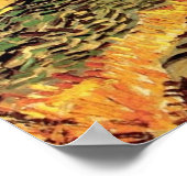 Feld mit Plowman und Mill von Vincent van Gogh Poster (Ecke)