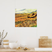 Feld mit Plowman und Mill von Vincent van Gogh Poster (Küche)