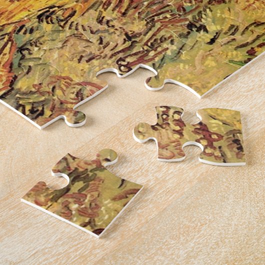 Feld mit Plowman und Mill von Vincent van Gogh Puzzle (Seite)