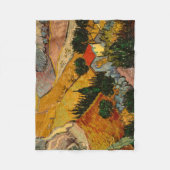 Feld mit Plowman von Van Gogh Fleece Blanket (Vorderseite)
