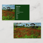 Feld mit Poppies (F636) Van Gogh Fine Art Visitenkarte (Vorne/Hinten)