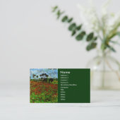 Feld mit Poppies (F636) Van Gogh Fine Art Visitenkarte (Stehend Vorderseite)