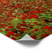 Feld mit Poppies Van Gogh Fine Art Poster (Ecke)