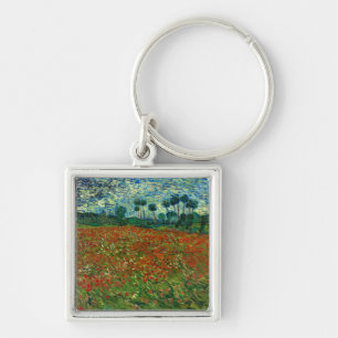 Feld mit Poppies von Van Gogh Fine Art Schlüsselanhänger