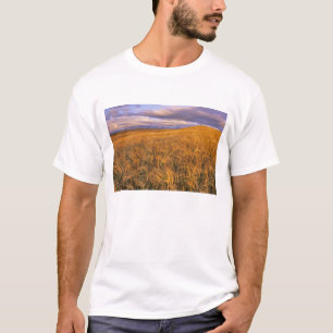 Feld mit reifender Gerste entlang der Rocky Mounta T-Shirt