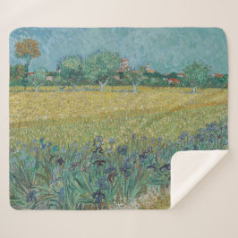 Feld mit Schwertlilien bei Arles Vincent Van Gogh Sherpadecke