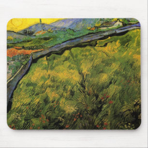 Feld mit Sommerweizen, Sonnenaufgang von Vincent v Mousepad