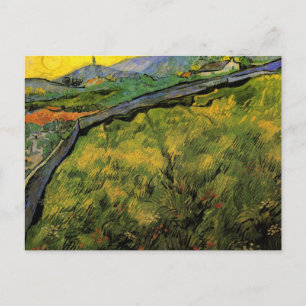 Feld mit Sommerweizen, Sonnenaufgang von Vincent v Postkarte