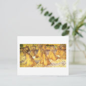 Feld mit Stapel von Weizen Van Gogh Kunstkunst Postkarte (Stehend Vorderseite)