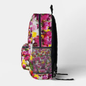 Feld mit Tulpen Bedruckter Rucksack (Rechts)