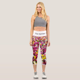 Feld mit Tulpen Capri Leggings