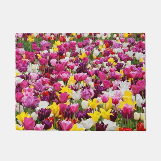 Feld mit Tulpen Fußmatte (Vorderseite)