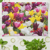 Feld mit Tulpen Geschirrtuch (Gefaltet)