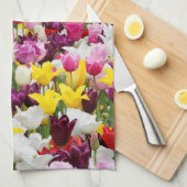 Feld mit Tulpen Geschirrtuch (Viertel Falte)