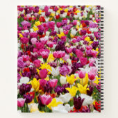 Feld mit Tulpen Notizblock (Rückseite)
