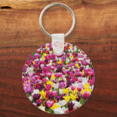 Feld mit Tulpen Schlüsselanhänger (Rückseite)