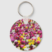 Feld mit Tulpen Schlüsselanhänger (Rückseite)