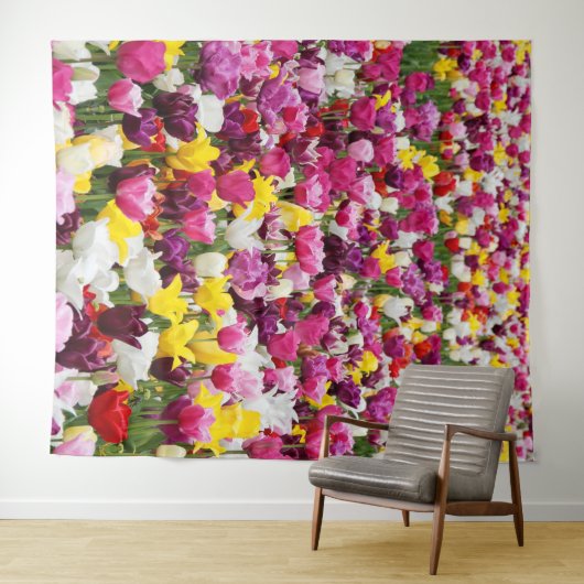 Feld mit Tulpen Wandteppich (Beispiel (Horizontal))