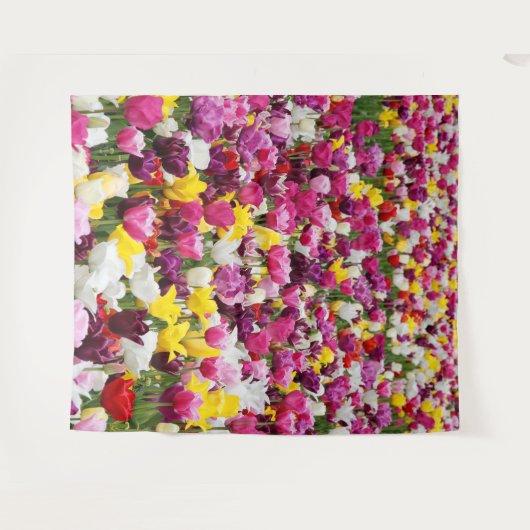 Feld mit Tulpen Wandteppich (Vorderseite (Horizontal))