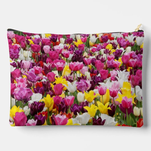 Feld mit Tulpen Zubehörtasche (Rückseite)