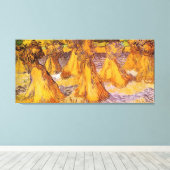 Feld mit Weißstapeln von Van Gogh. Leinwanddruck (Insitu (Holzboden))