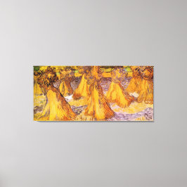 Feld mit Weißstapeln von Van Gogh. Leinwanddruck