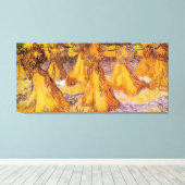 Feld mit Weißstapeln von Van Gogh. Leinwanddruck (Insitu (Holzboden))