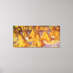 Feld mit Weißstapeln von Van Gogh. Leinwanddruck