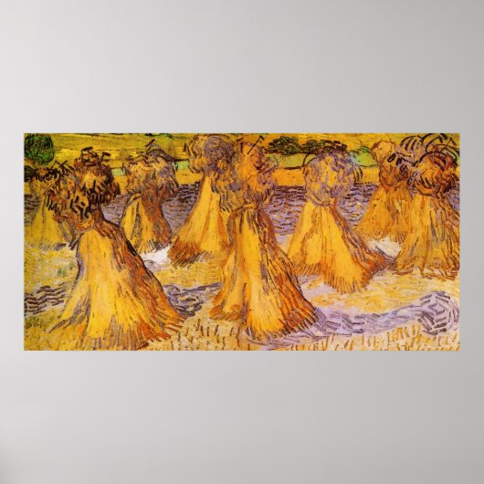 Feld mit Weißstapeln von Van Gogh Poster (Vorne)