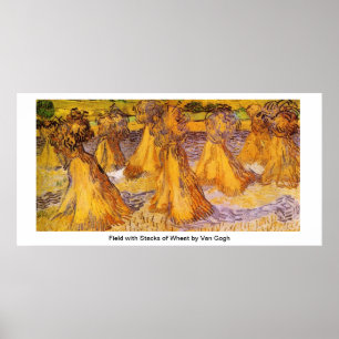 Feld mit Weißstapeln von Van Gogh Poster