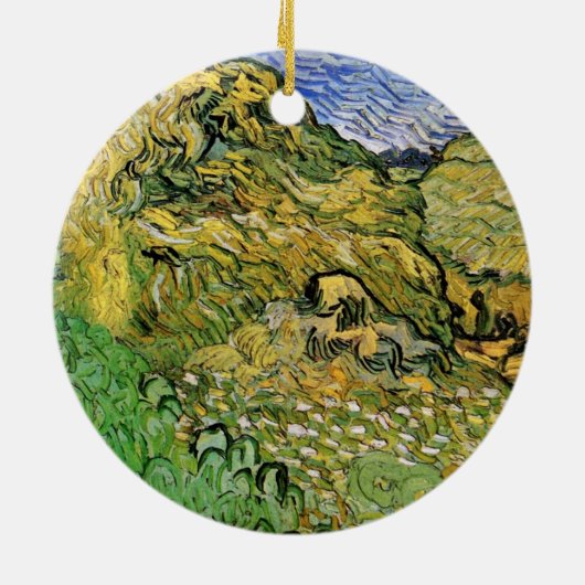 Feld mit Weißstapeln von Vincent van Gogh Keramikornament (Hinten)