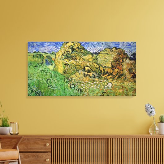Feld mit Weißstapeln von Vincent van Gogh Leinwanddruck (Insitu (Wohnzimmer))
