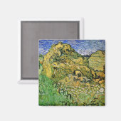 Feld mit Weißstapeln von Vincent van Gogh Magnet (Vorderseite/Rückseite)