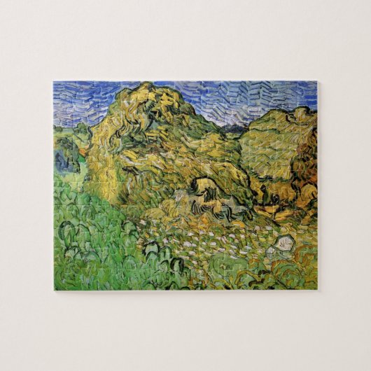 Feld mit Weißstapeln von Vincent van Gogh Puzzle (Horizontal)