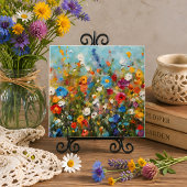 Feld mit Wildblumen Fliese