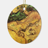 Feld mit zwei Kaninchen von Vincent van Gogh Keramik Ornament (Links)