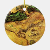 Feld mit zwei Kaninchen von Vincent van Gogh Keramik Ornament (Hinten)
