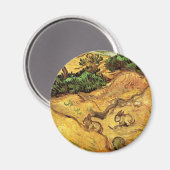 Feld mit zwei Kaninchen von Vincent van Gogh Magnet (Vorderseite/Rückseite)