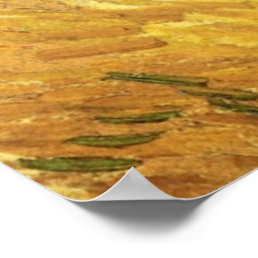 Feld mit zwei Kaninchen von Vincent van Gogh Poster (Ecke)