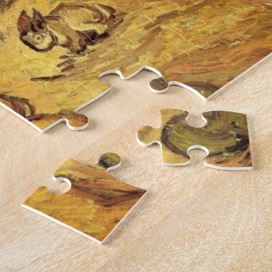 Feld mit zwei Kaninchen von Vincent van Gogh Puzzle (Seite)