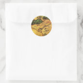 Feld mit zwei Kaninchen von Vincent van Gogh Runder Aufkleber (Tasche)