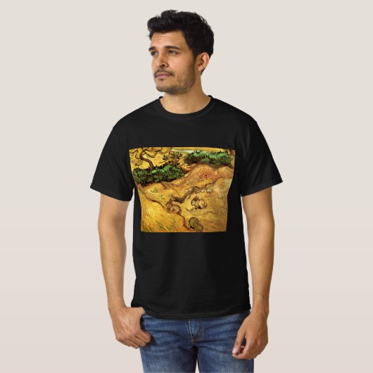 Feld mit zwei Kaninchen von Vincent van Gogh T-Shirt (Vorne ganz)