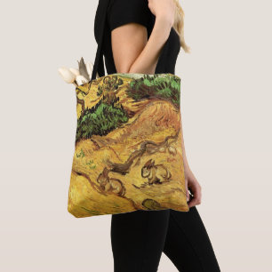 Feld mit zwei Kaninchen von Vincent van Gogh Tasche